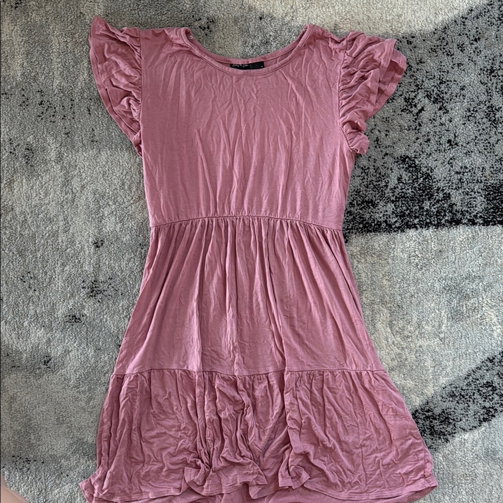 Women Pink Ruffle Dress